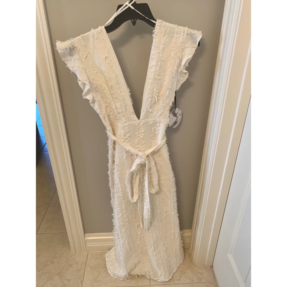 Line & Dot Cream Dress